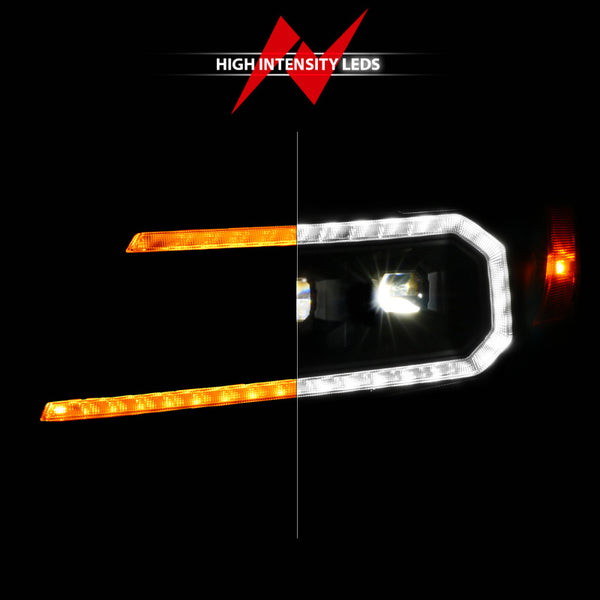 オージェライト ANZO 15-22 Chevy Colorado Blk Housing Full LED DRL Projector