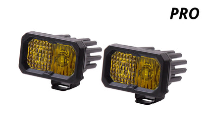 Stage Series C2 2 Inch LED Pod Pro Yellow Fog Standard ABL Pair Diode Dynamics