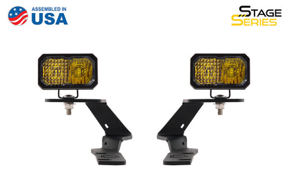 Stage Series C2 LED Ditch Light Kit for 2019-2020 Ford Ranger Pro Yellow Combo Diode Dynamics