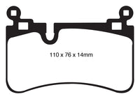 EBC 08-13 Mercedes-Benz C63 AMG (W204) 6.2 Redstuff Rear Brake Pads