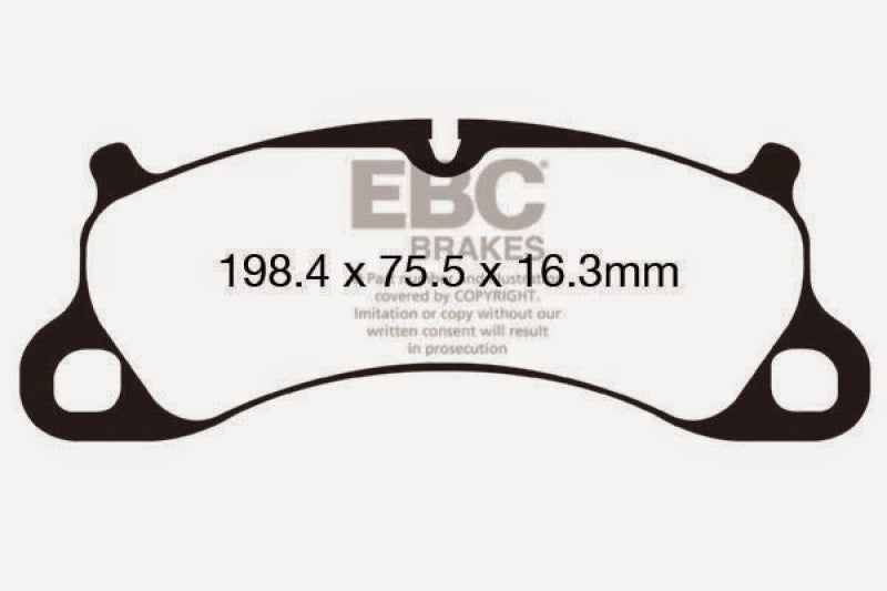 EBC 12-15 Porsche 911 (991) (Cast Iron Rotor only) 3.8 Carrera S Yellowstuff Front Brake Pads