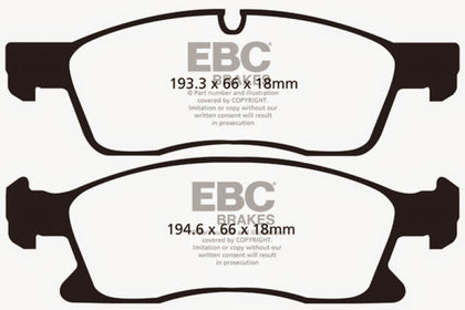 EBC 11+ Dodge Durango 3.6 Yellowstuff Front Brake Pads