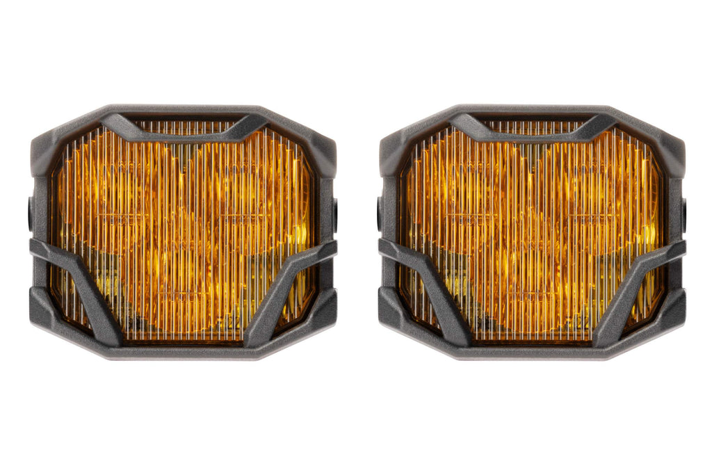Morimoto 4Banger 2.0 NCS LED Pods (SAE Wide / Yellow / Set)