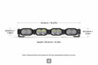Single-Row BangerBar: (4 Pod / 16") (HXB Power - White/Yellow)