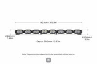 Single-Row BangerBar: (8 Pod / 31.5") (HXB Power - White/Yellow)