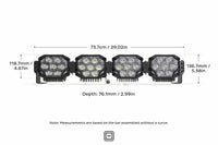 Triple-Row BangerBar: (4 Pod / 29") (HXB Power - White/Yellow)