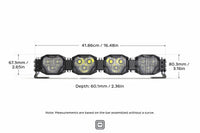 Double-Row BangerBar: (4 Pod / 16.5") (NCS Power - White)