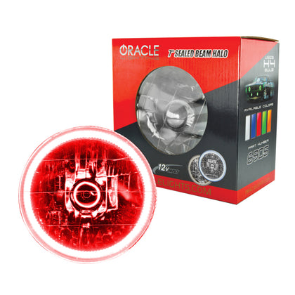 Oracle Pre-Installed Lights 7 IN. Sealed Beam - Red Halo NO RETURNS