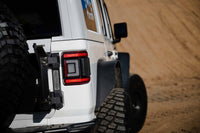 XB LED Tail Lights: Jeep Wrangler JL (18+ / Red Lens / Set)