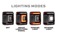 XB LED Tail Lights: Jeep Wrangler JL (18+ / Smoked Lens / Set)
