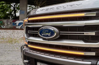 XBG LED DRL Grille Inserts: Ford Super Duty Platinum (20-22 / Amber DRL / Set)
