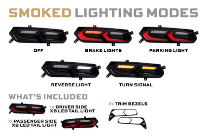 XB LED Tail Lights: Corvette C7 (14-19 / Smoked Lens Facelift / Set)