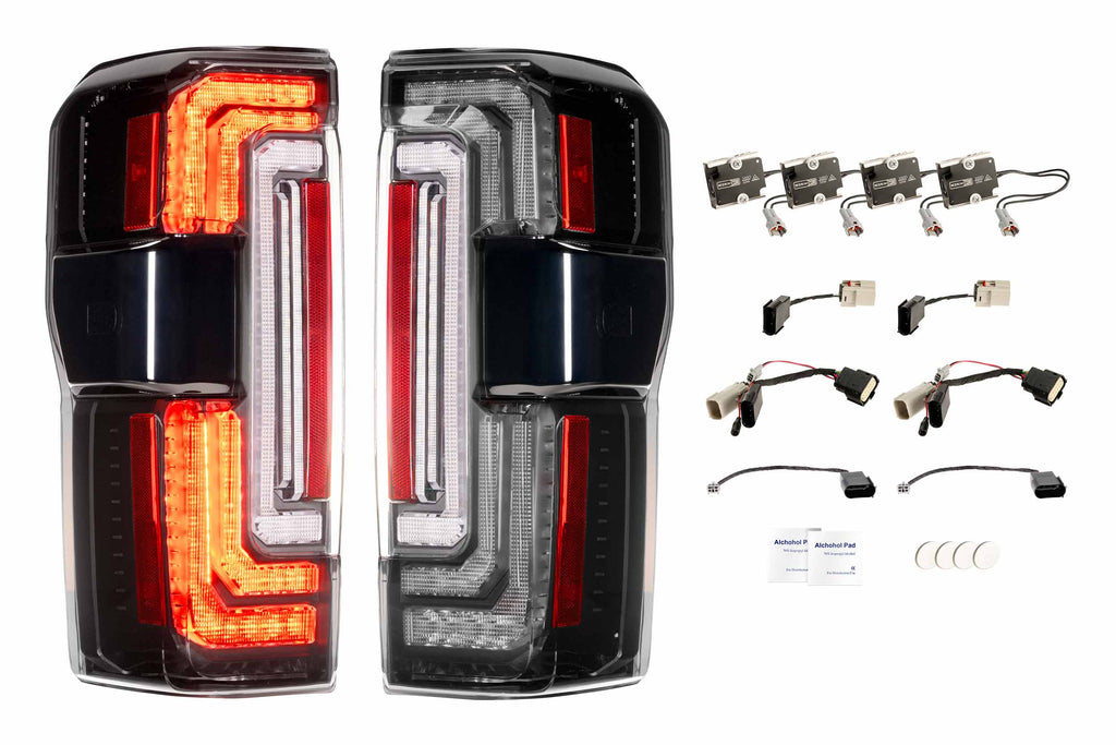 XB LED Tail Lights: 23-27 Ford Super Duty (Smoked Lens / Set)