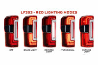 XB LED Tail Lights: 2023+ Ford Super Duty (Red Lens / Set)