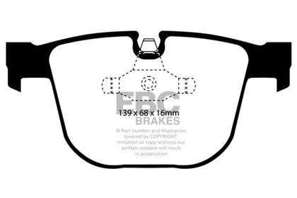 EBC 08-10 BMW M3 4.0 (E90) Bluestuff Rear Brake Pads