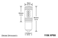 1156 XP80 LED Amber (single)
