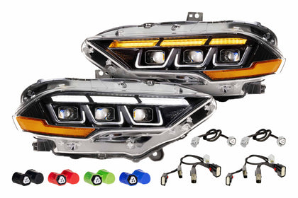 XB LED Headlights: 18-23 Ford Mustang (Gen II / Set)