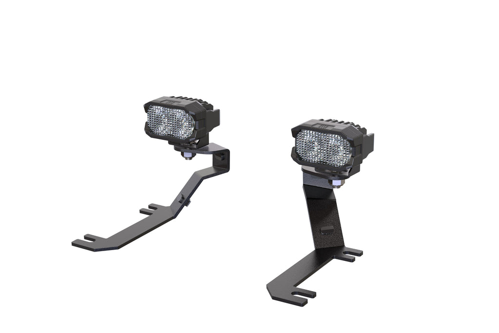 Morimoto 2Banger Ditch Light Kit: 2019+ Sierra 1500 (HXB White Combo Beam)