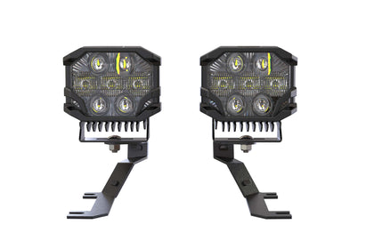 Morimoto BigBanger Ditch Light Kit: 2019+ Sierra 1500 (HXB Yellow Combo Beam)