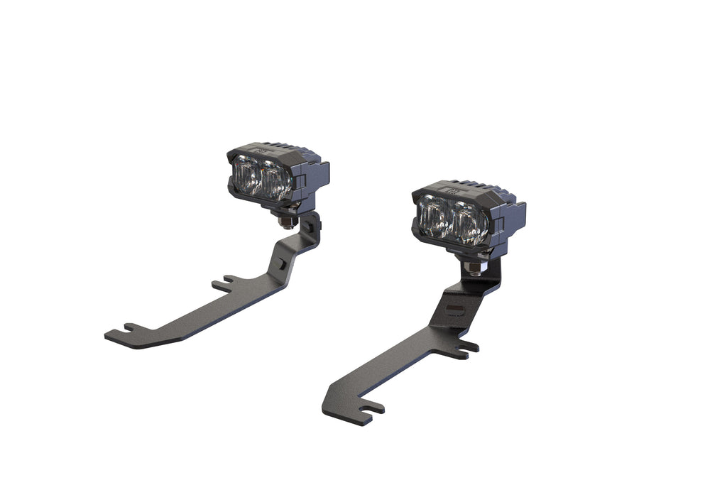 Morimoto 2Banger Ditch Light Kit: 2020+ Silverado HD (HXB Yellow SAE Wide Beam)