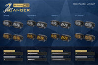 Morimoto 2Banger Ditch Light Kit: 2020+ Silverado HD (HXB Yellow Spot Beam)