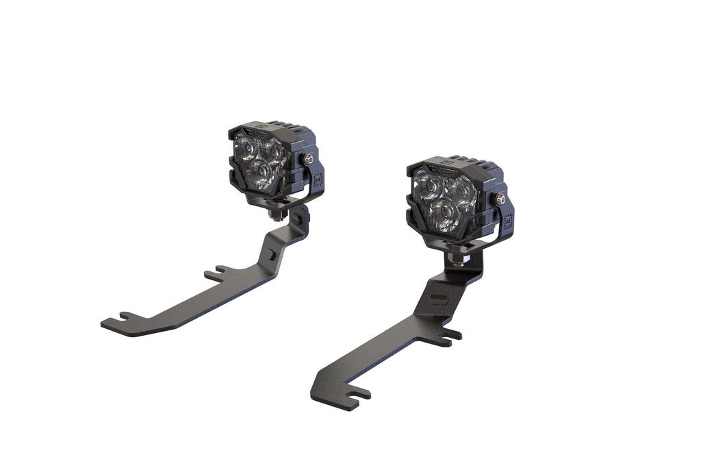 Morimoto 4Banger Ditch Light Kit: 20-24 Silverado HD (HXB White Flood Beam)