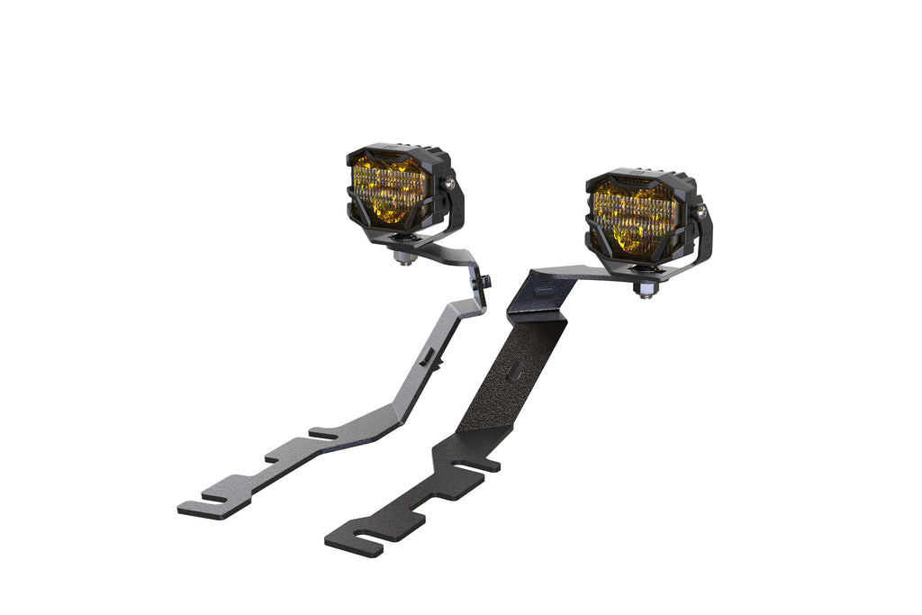 Morimoto 4Banger Ditch Light Kit: 19-24 Ram 1500 (HXB Yellow SAE Wide Beam)