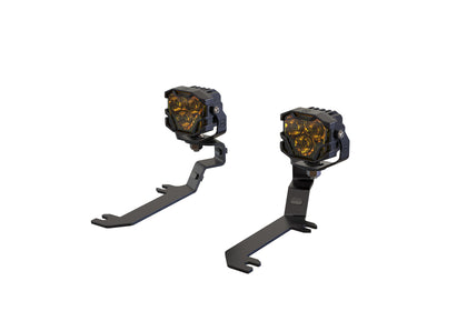 Morimoto 4Banger Ditch Light Kit: 19-24 Silverado 1500 (HXB Yellow Combo Beam)
