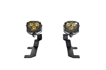 Morimoto 4Banger Ditch Light Kit: 2019+ Silverado 1500 (NCS Yellow Flood Beam)