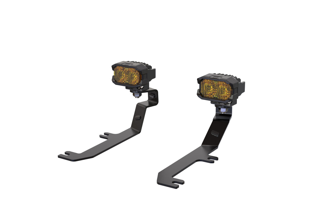 Morimoto 2Banger Ditch Light Kit: 2020+ Sierra HD (NCS Yellow Flood Beam)