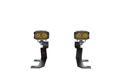 Morimoto 2Banger Ditch Light Kit: 2020+ Sierra HD (HXB Yellow SAE Wide Beam)