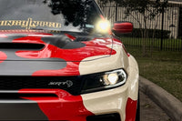 Morimoto 4Banger Ditch Light Kit: 15-23 Dodge Charger (HXB White Flood Beam)