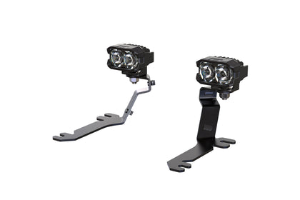 Morimoto 2Banger Ditch Light Kit: 18-23 Ford Mustang (HXB Yellow SAE Wide Beam)