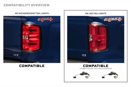 XB LED Harness: 14-18 Silverado/Sierra OE LED Tail Adapters (Set)