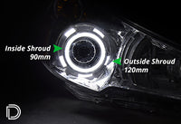 2010-2014 Subaru Outback Daytime Running Light Circuit Board Halo 90mm/120mm Switchback (four)