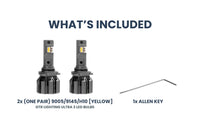 9005/9145/H10: GTR Lighting Ultra 3 Yellow (Pair)