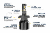 H4/9003: GTR Lighting Ultra 3 (Hi/Lo / Pair)