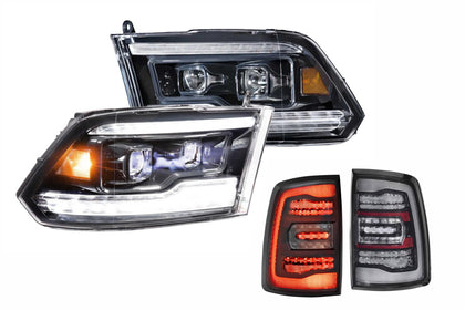 16-18 Dodge Ram White DRL Heads and Smoked Tails