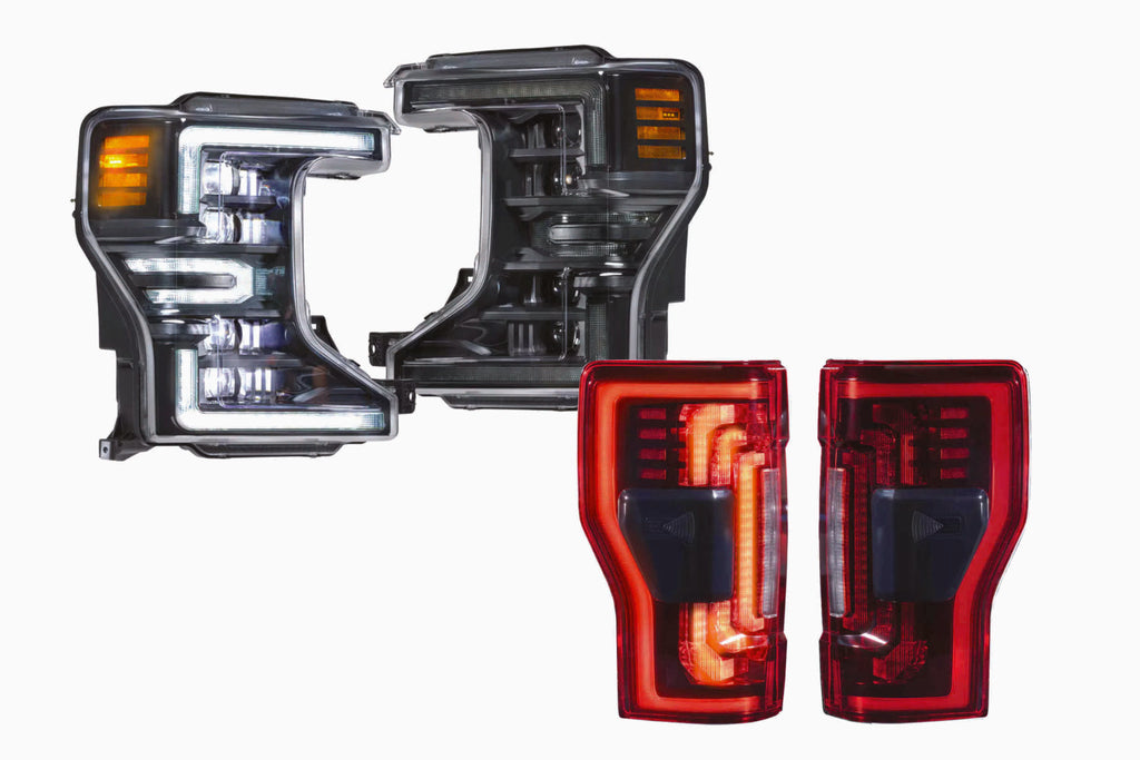 20-22 Ford Super Duty White DRL Heads and Red Tails