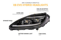 XB Evo Hybrid Headlights: 05-13 Corvette C6 (Set)