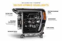 XB Evo Hybrid Headlights: 21-23 Ford F-150 / Raptor (Set) - 2021-2023 Ford Raptor
