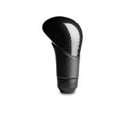 Momo Shadow Shift Knob - Black Airleather, Carbon Effect Insert