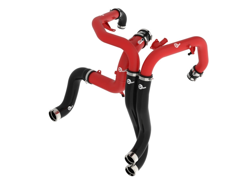 aFe 22-24 Ford Bronco Raptor BladeRunner Aluminum Hot and Cold Charge Pipe Kit Red