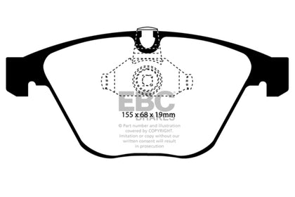 EBC 08-10 BMW M3 4.0 (E90) Bluestuff Front Brake Pads