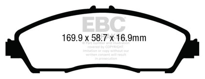 EBC 14+ Acura MDX 3.5 Yellowstuff Front Brake Pads