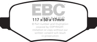 EBC 11-14 Ford Edge 2.0 Turbo Yellowstuff Rear Brake Pads