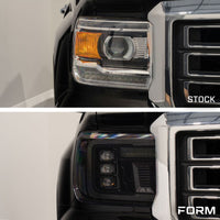 2015-2019 GMC Sierra 2500/3500 LED Projector Headlights (Amber DRL) (pair)
