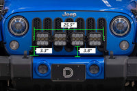 2018-2018 Jeep Wrangler JK Light Bar Mounting Kit JK SS5 4-Pod CrossLink Grille Lightbar Kit Pro White Combo