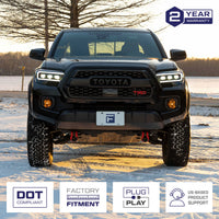2016-2023 Toyota Tacoma LED Projector Headlights with Selectable DRL (pair)