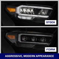 2016-2023 Toyota Tacoma LED Projector Headlights with Selectable DRL (pair)